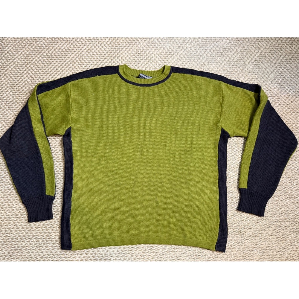 Vintage Demetre Wool Blend Crewneck Sweater Colorblock coastal fisherman large